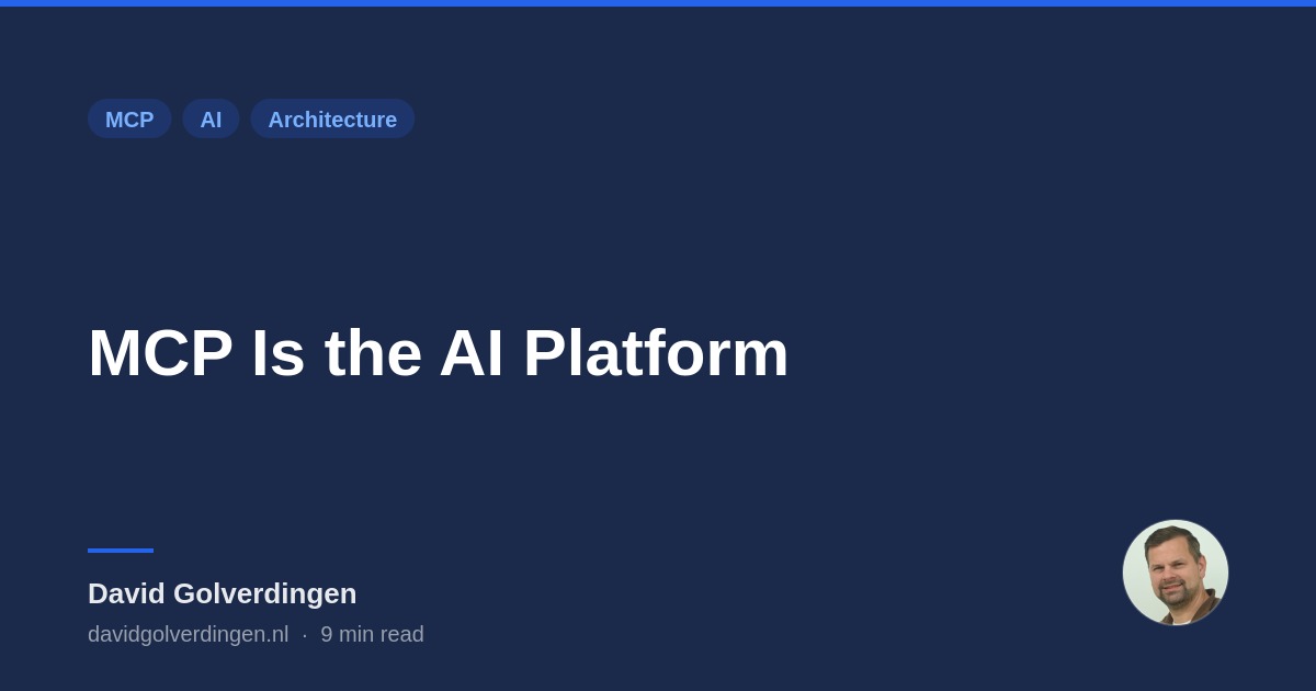 MCP Is the AI Platform